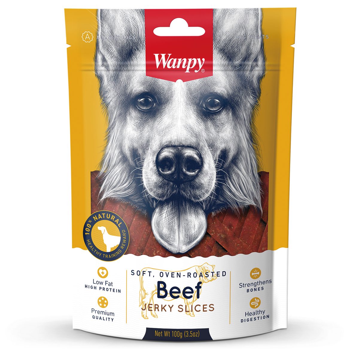 Wanpy Dog соломка из вяленой говядины 100 г 