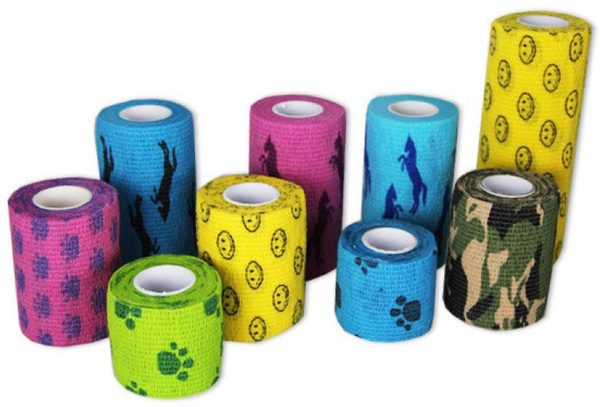 Бинт YUGI самофиксирующийся горький 2,5см*4,5м с принтом 