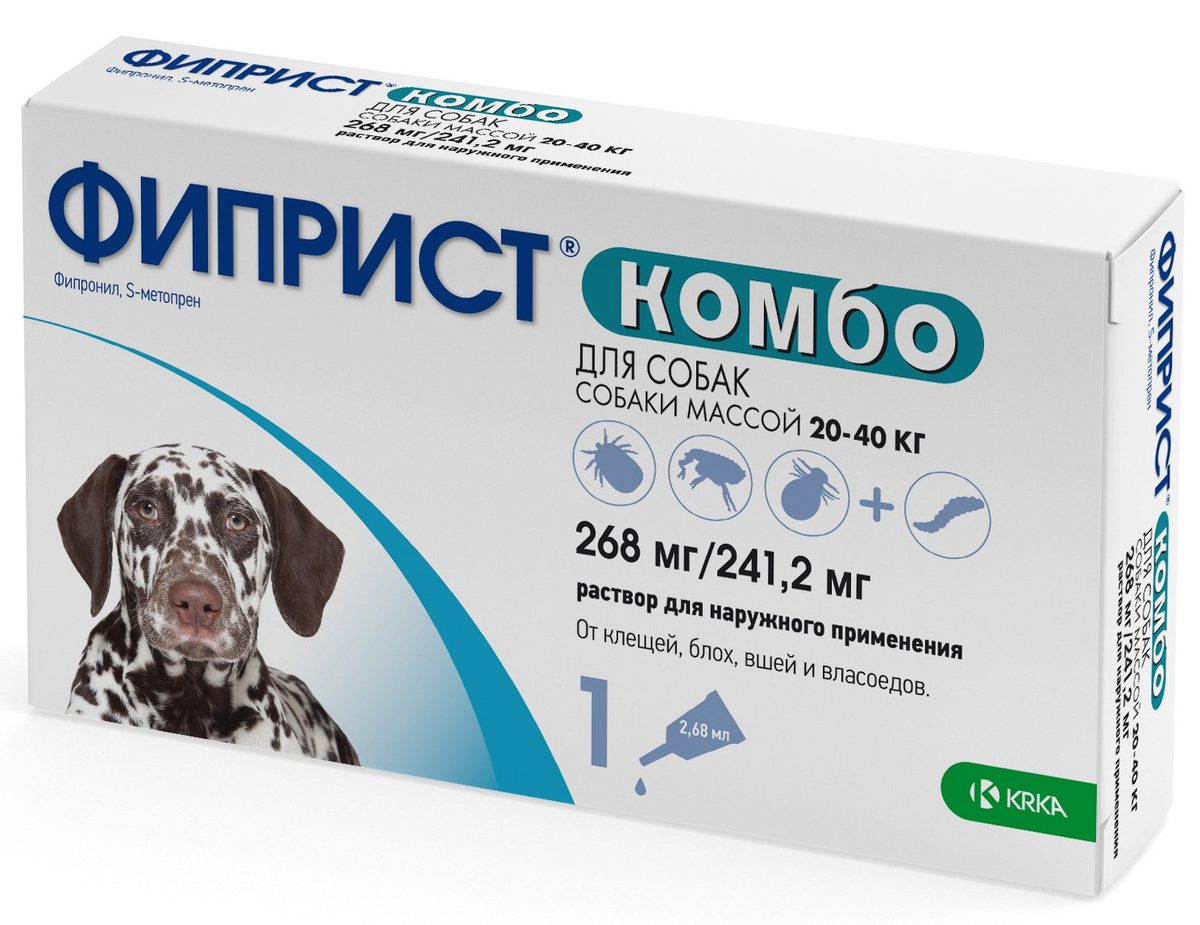 Капли Фиприст Комбо 2,68 мл (собаки 20-40кг) 1 пип