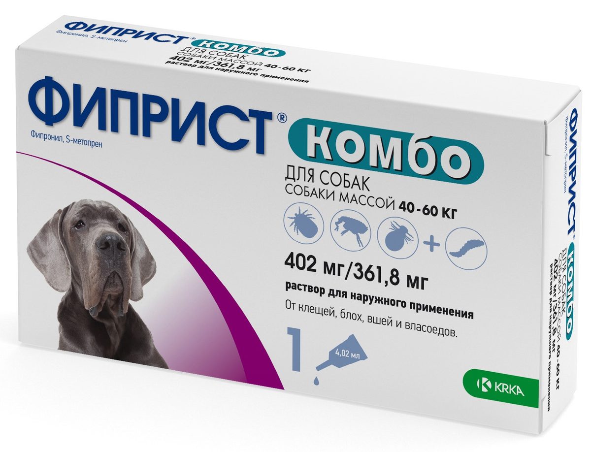 Капли Фиприст Комбо 4,02 мл (собаки 40 и более), 1 пип