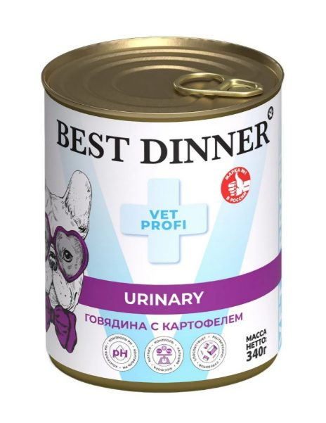 Best Dinner ВетПрофи Конс д/собак Urinary говядина,картофель 340г