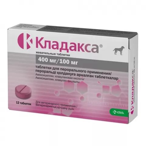 Кладакса жевательные таблетки 400мг/100мг №12