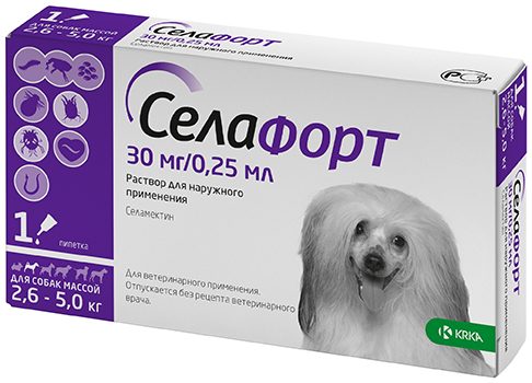 Селафорт 30мг/0, 25мл для собак 2,6-5 кг